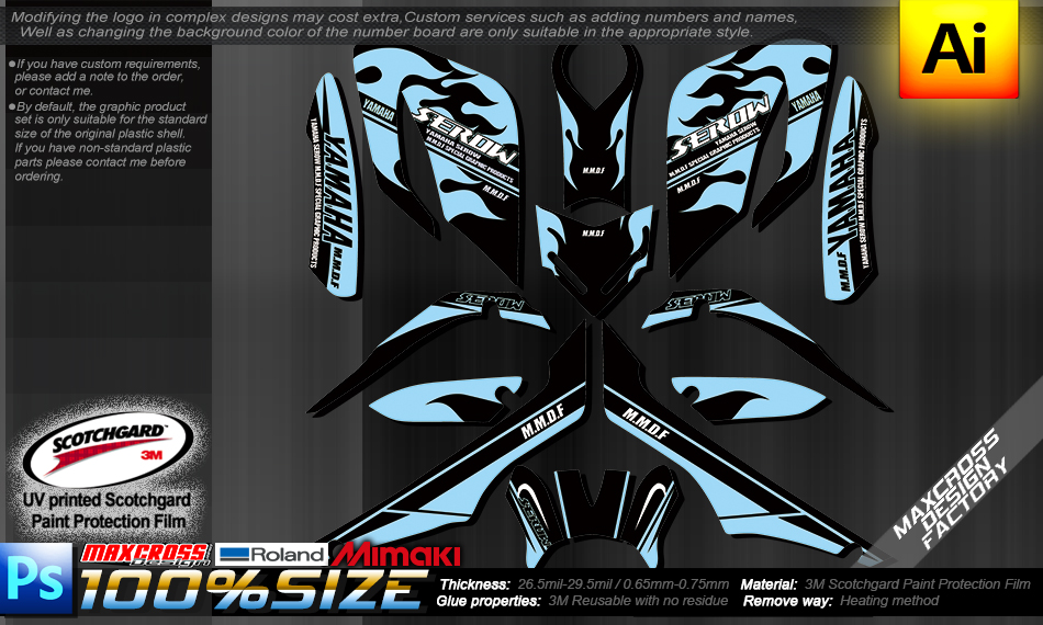 YAMAHA SEROW250 XT250X After 2005' MDF-FIRE STYLE